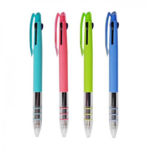 유로3색 투명니들3링볼펜(독일잉크)