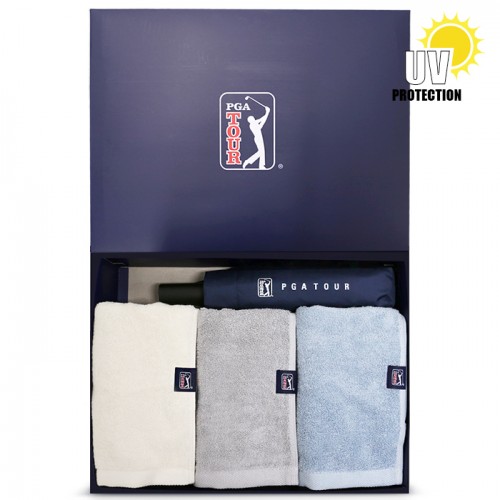 PGA 3단60완전자동 쿨링암막+200g코마사타올 3P세트(소)