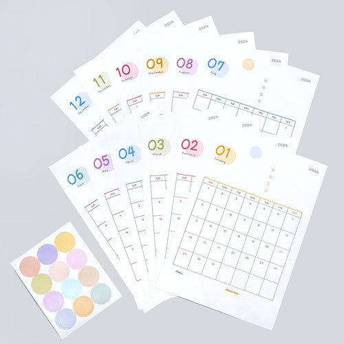 2025 먼슬리 캘린더 A5(주문제작형)