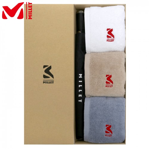 밀레 친환경2단자동+160g면사타올3P세트