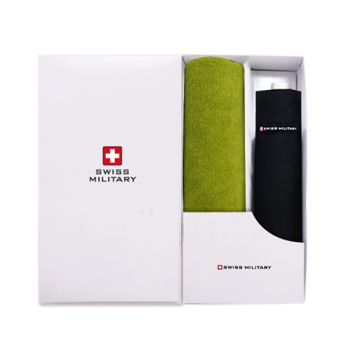스위스밀리터리 3단수동모던스키니+150g면사타올세트