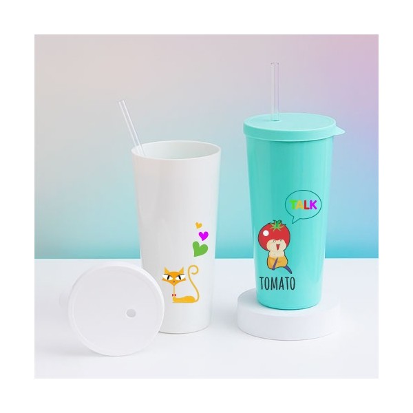 상품 이미지: 애플민트 리유저블 빨대텀블러 670ml