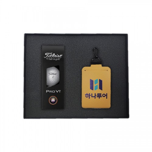타이틀리스트 ProV1+시크릿 가죽 골프네임택(풀칼라인쇄)