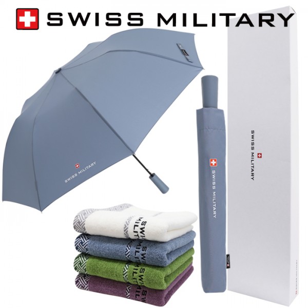 상품 이미지: 스위스밀리터리 친환경 2단자동우산+160g면사타올세트