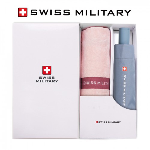 스위스밀리터리 친환경 3단수동우산+120g면사타올세트