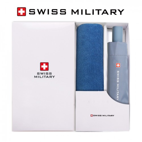 스위스밀리터리 친환경 3단수동우산+150g면사타올세트