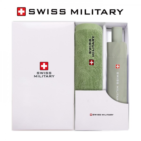 상품 이미지: 스위스밀리터리 친환경 3단수동 우산+180g코마사타올 세트