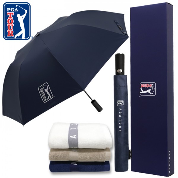 상품 이미지: PGA 2단자동 암막 우양산+130g면사타올세트