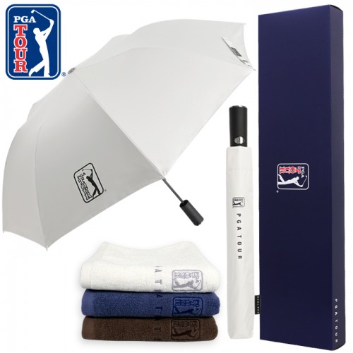 PGA 2단자동 암막 우양산+150g면사타올세트