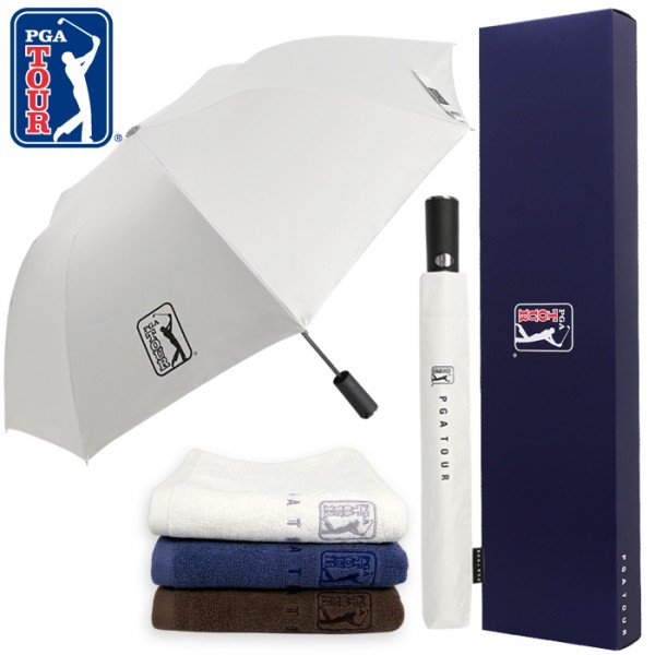 상품 이미지: PGA 2단자동 암막 우양산+150g면사타올세트