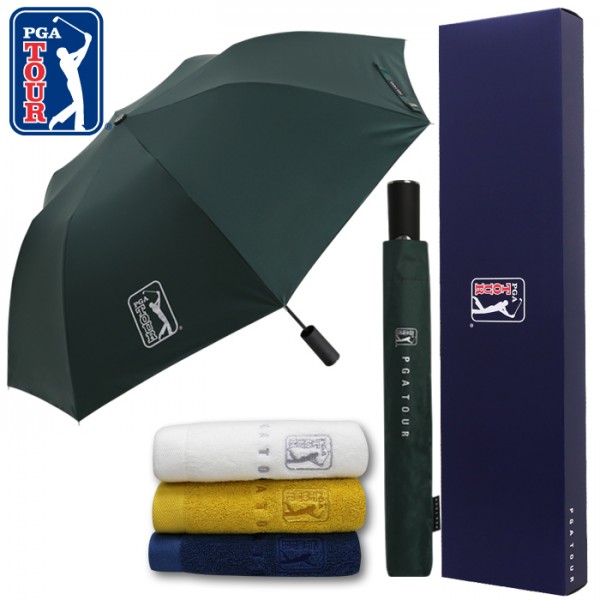 상품 이미지: PGA 2단자동 암막 우양산+170g면사타올세트