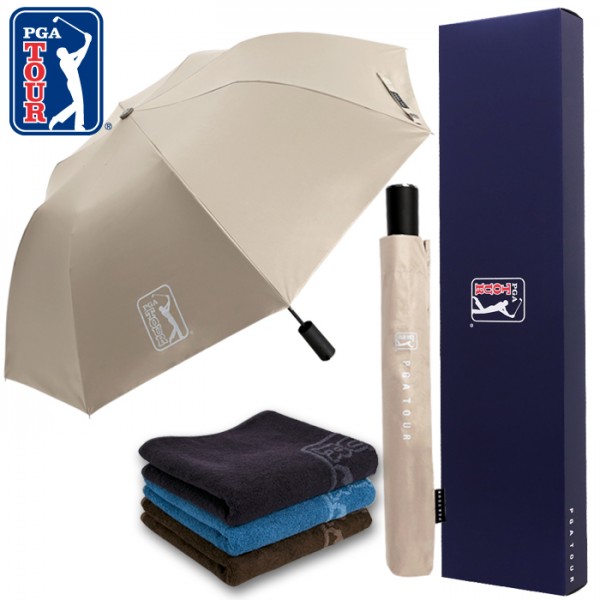 상품 이미지: PGA 2단자동 암막 우양산+170g죽사타올세트