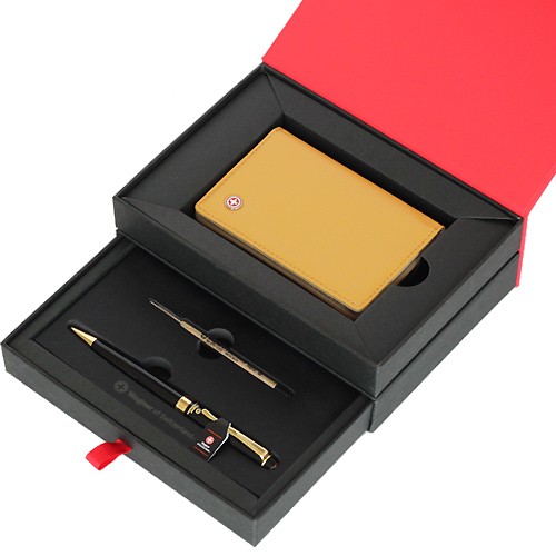 스위스와그너 슬림명함지갑&프레스티지볼펜 리필세트