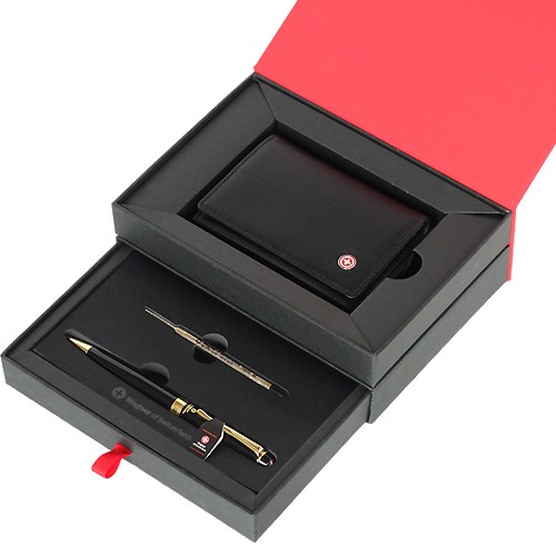스위스와그너 필라그라베명함지갑&프레스티지볼펜 리필세트
