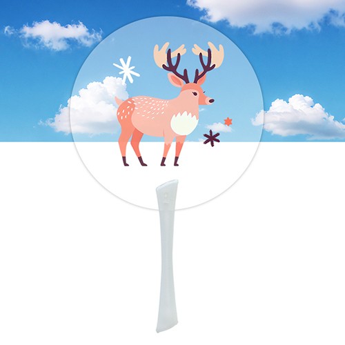 고투명 원형 에스팬시 부채