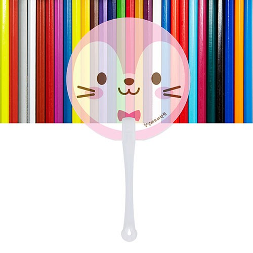 반투명 원형 긴팬시부채