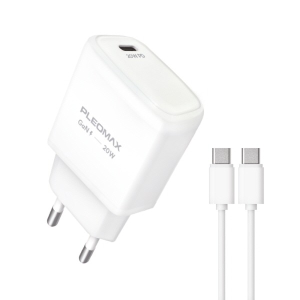 상품 이미지: 플레오맥스 20W GaN PD 고속충전기(CtoC케이블 포함)