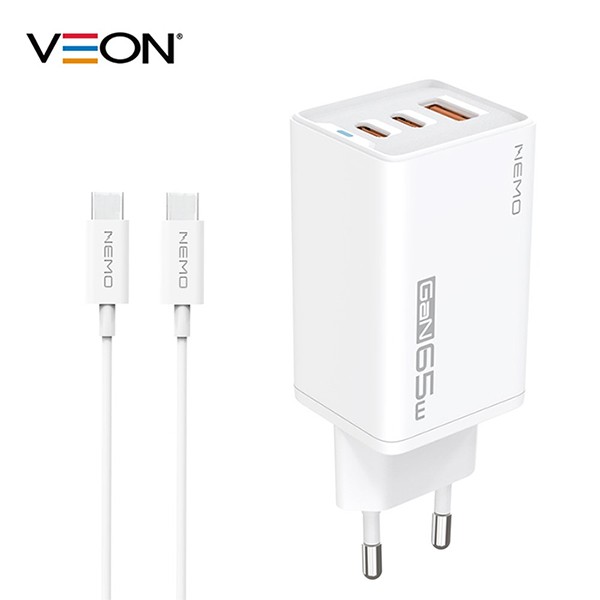 상품 이미지: 베온 네모 미니 GaN PD65W PPS 3포트 초고속 가정용충전기
