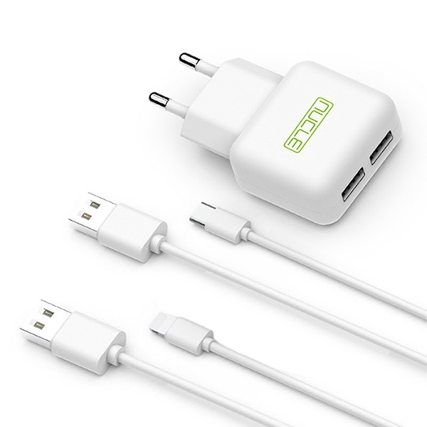 상품 이미지: 뉴클 2.1A 2포트 가정용충전기(케이블포함)