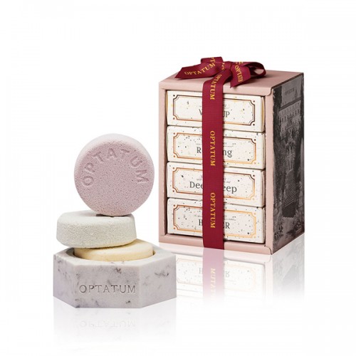 옵타움  아로마테라피 샤워스티머 3종 선물세트(대리석홀더포함)