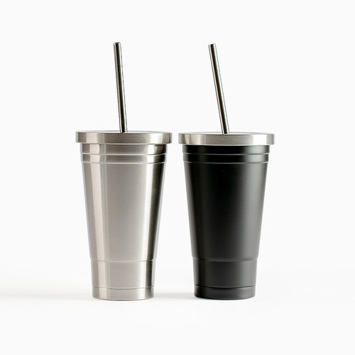 이중진공 스텐 빨대텀블러 550ml