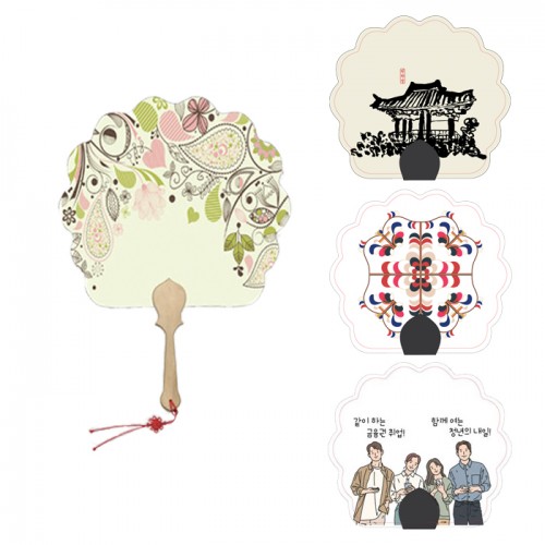 한지부채 연엽선(양면컬러인쇄)