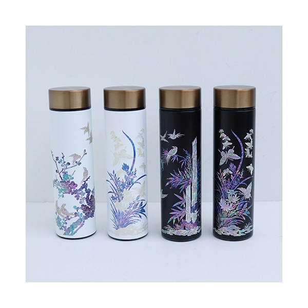 상품 이미지: 나빌레라 전통무늬사군자 자개텀블러 500ml