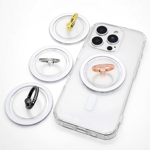 맥세이프 투명큐빅 스마트링 원형 거치톡