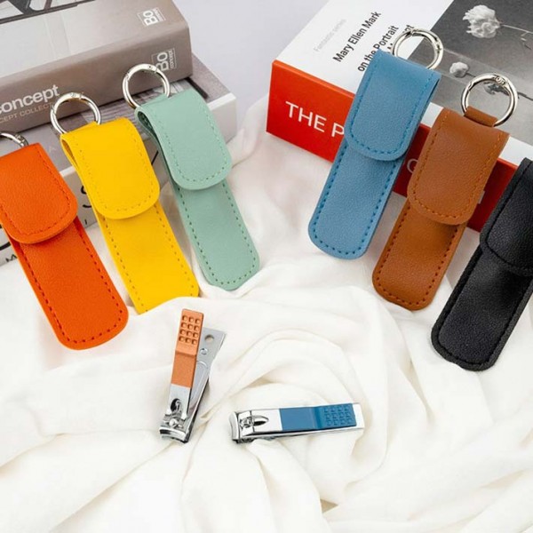 상품 이미지: 실버링 가죽포켓 휴대용 손톱깎이