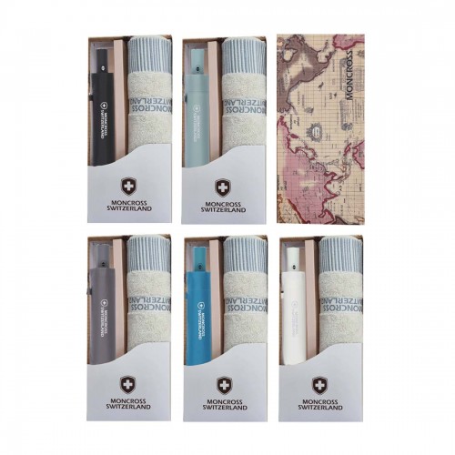 몽크로스 데코 3단전자동우산&바코드 타올세트