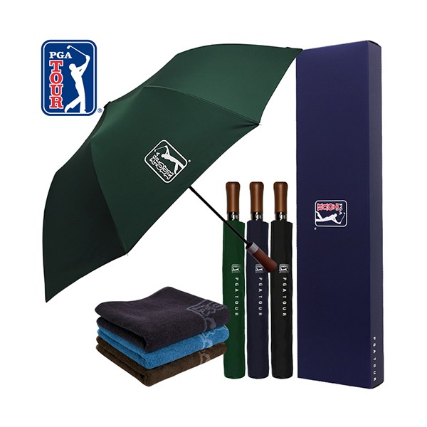 상품 이미지: PGA 2단자동 빈티지우드+170g 죽사타올세트