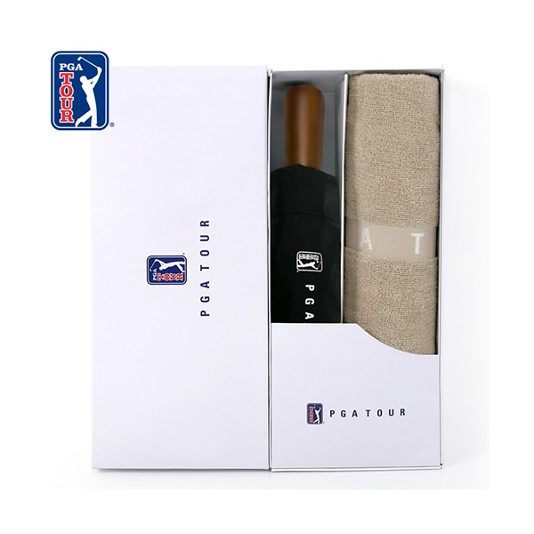 상품 이미지: PGA 3단완전자동 빈티지우드+130g 면사타올세트