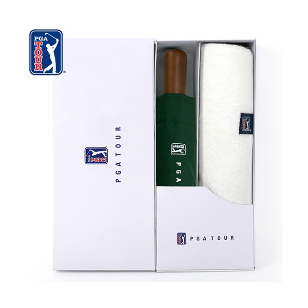 상품 이미지: PGA 3단완전자동 빈티지우드+180g 모달 면사타올세트
