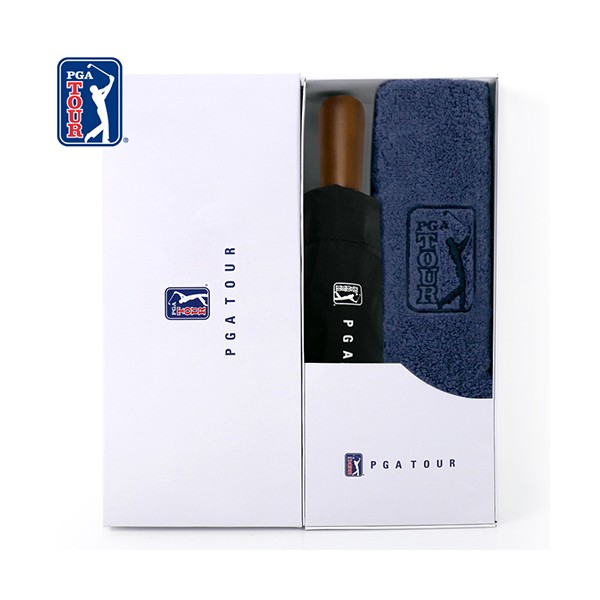 상품 이미지: PGA 3단완전자동 빈티지우드+190g 코마사 호텔타올세트