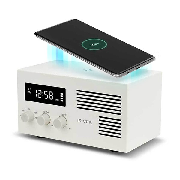 상품 이미지: 아이리버 15W 고속무선충전 블루투스스피커 알람시계