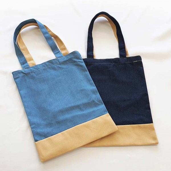 상품 이미지: 투톤데님 포인트 에코백 HE32