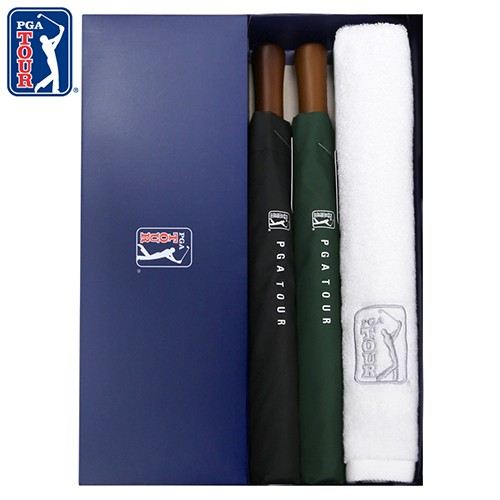 PGA 2단자동 빈티지우드 2P+190g 코마사 호텔타올세트