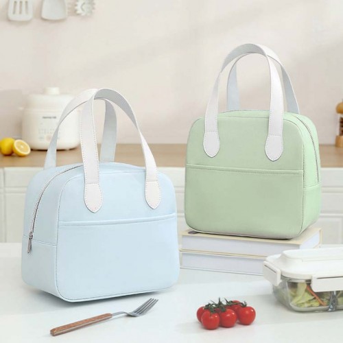 파스텔 화이트그립 쿨러백 보온보냉백M