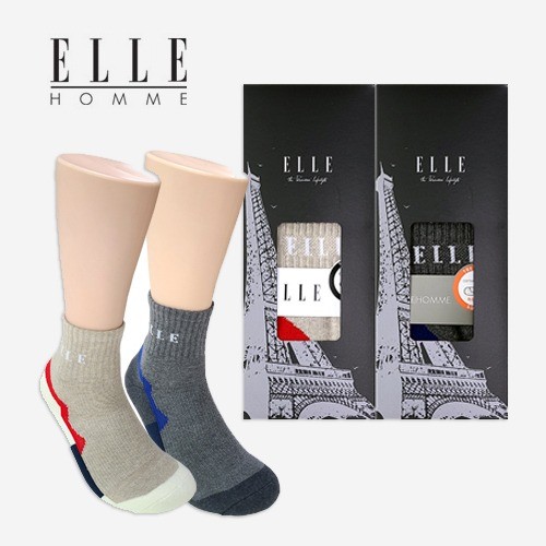 엘르 우디등산양말 남녀 2족세트