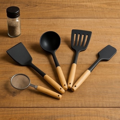실리콘+우드 쿡프렌 조리도구 5종 선물세트