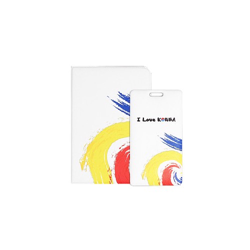 풀컬러 인조가죽 여권지갑&네임텍세트