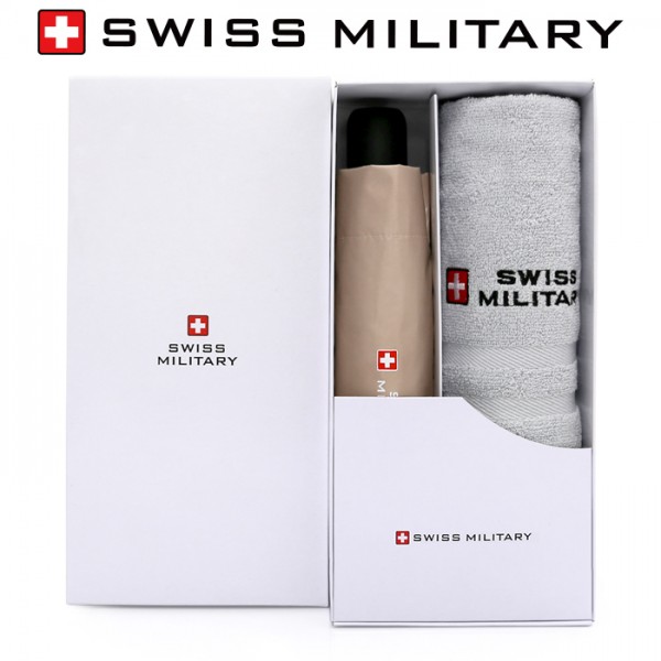 상품 이미지: 스위스밀리터리 3단완전자동 밀키 암막우양산+140g 면사타올세트