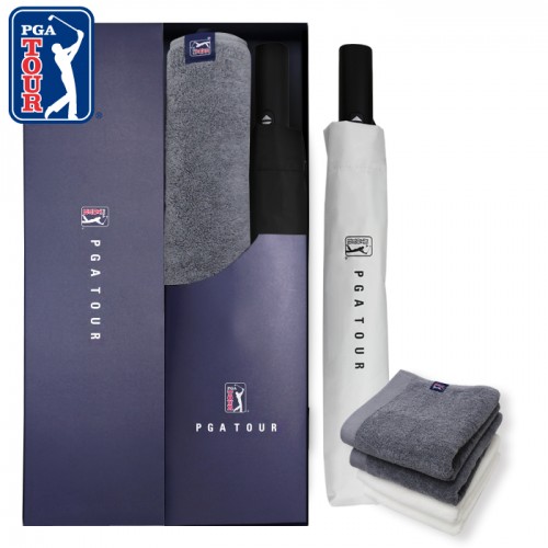 PGA 2단완전자동 암막 우양산+260g 코마사 면사타올세트