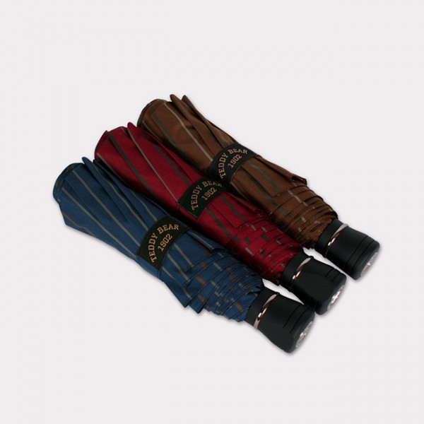 상품 이미지: 테디베어 3단 비즈니스 스트라이프 자동우산