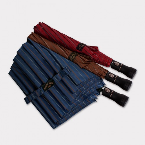 테디베어 2단 비즈니스 스트라이프 자동우산