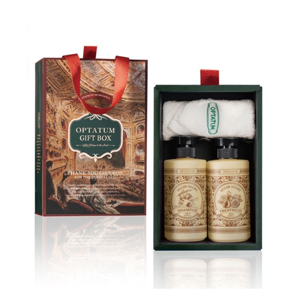 상품 이미지: 옵타움 헤어세트샴푸&트리트먼트&타월 3종선물세트(루시드나잇)