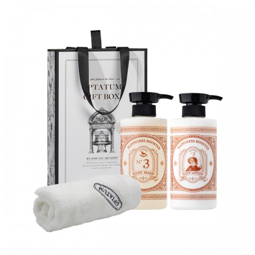 옵타움 바디세트바디워시&바디로션&타월 3종선물세트(해피니스부스터)