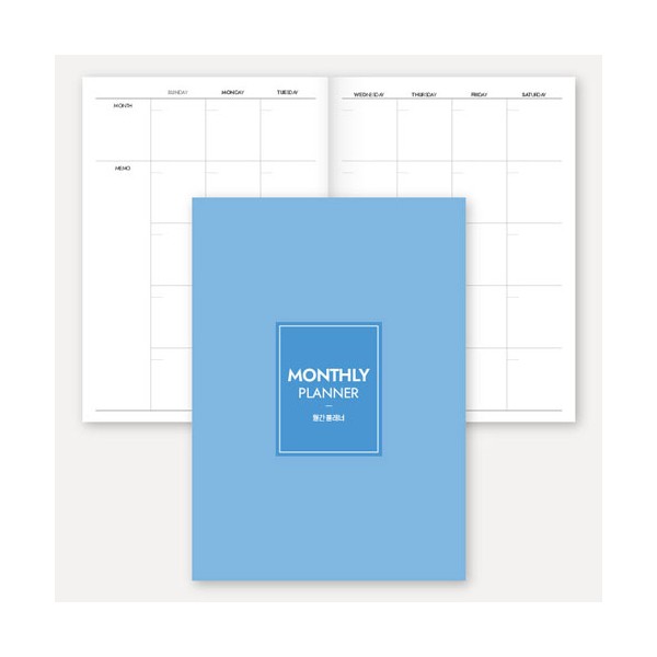 상품 이미지: 만년형 월간 플래너노트(중철제본/25절/A5)