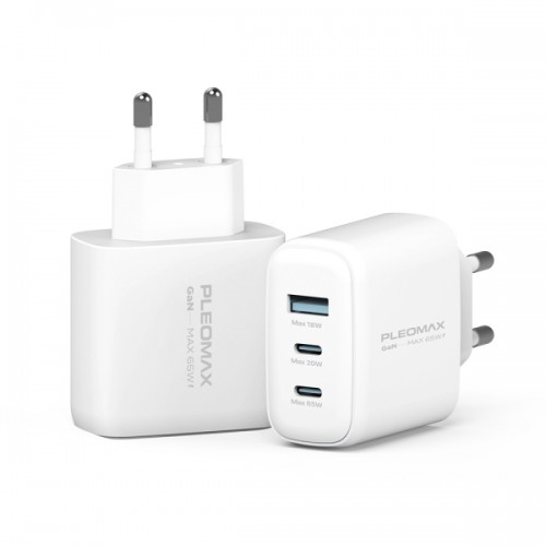 플레오맥스 65W GAN PD 고속충전기 PMQC-GAN65CT(케이블포함)