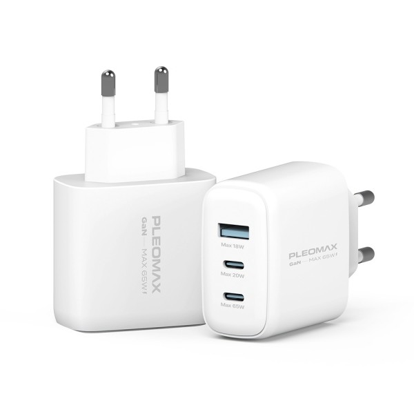 상품 이미지: 플레오맥스 65W GAN PD 고속충전기 PMQC-GAN65CT(케이블포함)